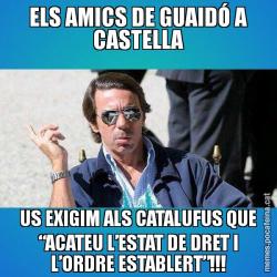 ELS AMICS DE GUAIDÓ A CASTELLA US EXIGIM ALS CATALUFUS QUE “ACATEU L’ESTAT DE DRET I L’ORDRE ESTABLERT”!!!
