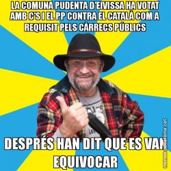 LA COMUNA PUDENTA D'EIVISSA HA VOTAT AMB C'S I EL PP CONTRA EL CATALÀ COM A REQUISIT PELS CÀRRECS PÚBLICS DESPRÉS HAN DIT QUE ES VAN EQUIVOCAR