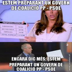 ESTEM PREPARANT UN GOVERN DE COALICIÓ PP - PSOE ENCARA DIC MÉS: ESTEM PREPARANT UN GOVERN DE COALICIÓ PP - PSOE
