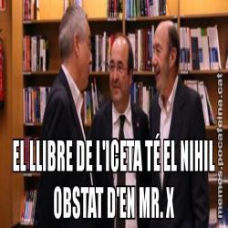 EL LLIBRE DE L'ICETA TÉ EL NIHIL OBSTAT D'EN MR. X