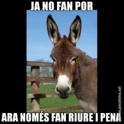 JA NO FAN POR ARA NOMÉS FAN RIURE I PENA