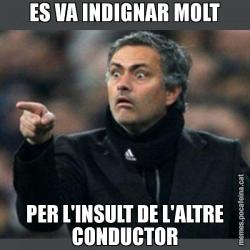 ES VA INDIGNAR MOLT PER L'INSULT DE L'ALTRE CONDUCTOR