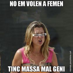 NO EM VOLEN A FEMEN TINC MASSA MAL GENI