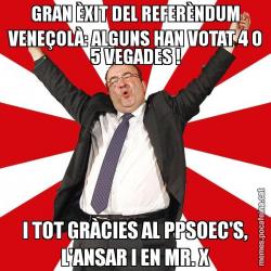 GRAN ÈXIT DEL REFERÈNDUM VENEÇOLÀ: ALGUNS HAN VOTAT 4 O 5 VEGADES ! I TOT GRÀCIES AL PPSOEC'S, L'ANSAR I EN MR. X
