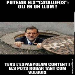 PUTEJAR ELS “CATALUFOS”: OLI EN UN LLUM !  TENS L’ESPANYOLAM CONTENT I  ELS POTS ROBAR TANT COM VULGUIS