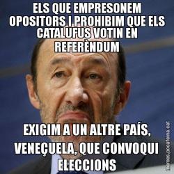 ELS QUE EMPRESONEM OPOSITORS I PROHIBIM QUE ELS CATALUFUS VOTIN EN REFERÈNDUM EXIGIM A UN ALTRE PAÍS, VENEÇUELA, QUE CONVOQUI ELECCIONS