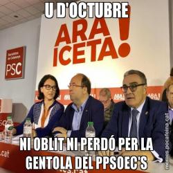 U D'OCTUBRE NI OBLIT NI PERDÓ PER LA GENTOLA DEL PPSOEC'S