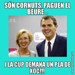 SÓN CORNUTS, PAGUEN EL BEURE... I LA CUP DEMANA UN PLA DE XOC!!!