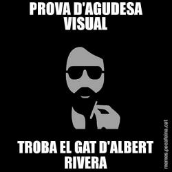 PROVA D'AGUDESA VISUAL TROBA EL GAT D'ALBERT RIVERA