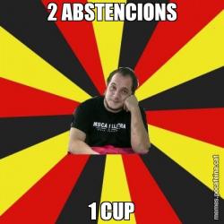 2 ABSTENCIONS 1 CUP