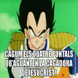 CAGUM ELS QUATRE PUNTALS QU'AGUANTEN LA CAGADORA DE JESUCRIST!