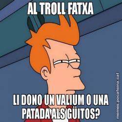 AL TROLL FATXA LI DONO UN VALIUM O UNA PATADA ALS GÜITOS?