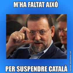 M'HA FALTAT AIXÒ  PER SUSPENDRE CATALÀ