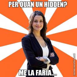 PER QUAN UN HIDDEN?  ME LA FARIA....