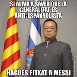 SI ALIVU A SAVER QUE LA GENERALITAT ES ANTI-ESPANYOLISTA HAGUES FITXAT A MESSI