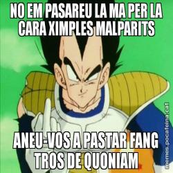 NO EM PASAREU LA MA PER LA CARA XIMPLES MALPARITS ANEU-VOS A PASTAR FANG TROS DE QUONIAM