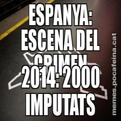 ESPANYA: ESCENA DEL CRIMEN 2014: 2000 IMPUTATS