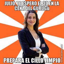 JULIO, TE ESPERO EL 30 EN LA CENA DEL GURUGú PREPARA EL CILLO LIMPIO