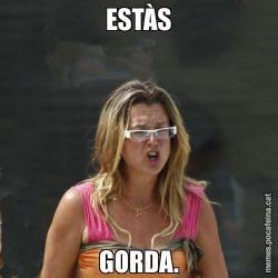ESTÀS GORDA.