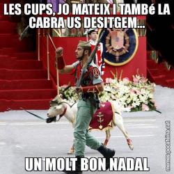LES CUPS, JO MATEIX I TAMBé LA CABRA US DESITGEM... UN MOLT BON NADAL
