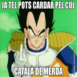 JA TEL POTS CARDAR PEL CUL CATALÀ DE MERDA