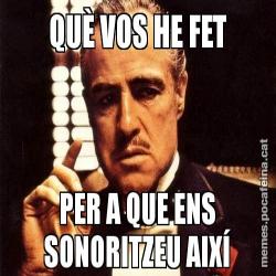 QUÈ VOS HE FET PER A QUE ENS SONORITZEU AIXÍ