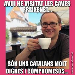 AVUI HE VISITAT LES CAVES FREIXENET... SÓN UNS CATALANS MOLT DIGNES I COMPROMESOS...