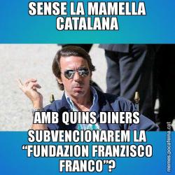 SENSE LA MAMELLA CATALANA AMB QUINS DINERS SUBVENCIONAREM LA “FUNDAZION FRANZISCO FRANCO”?