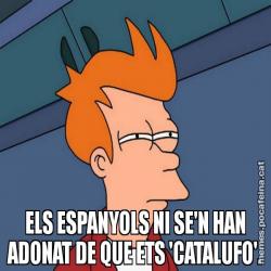ELS ESPANYOLS NI SE'N HAN ADONAT DE QUE ETS 'CATALUFO'.