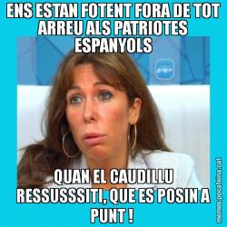 ENS ESTAN FOTENT FORA DE TOT ARREU ALS PATRIOTES ESPANYOLS QUAN EL CAUDILLU RESSUSSSITI, QUE ES POSIN A PUNT !