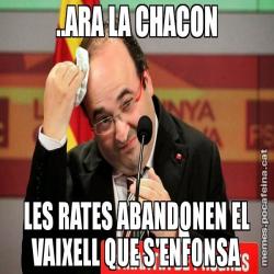 ..ARA LA CHACON LES RATES ABANDONEN EL VAIXELL QUE S'ENFONSA
