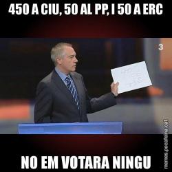 450 A CIU, 50 AL PP, I 50 A ERC NO EM VOTARA NINGU