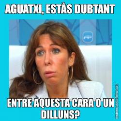 AGUATXI, ESTÀS DUBTANT ENTRE AQUESTA CARA O UN DILLUNS?