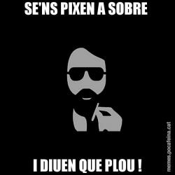 SE'NS PIXEN A SOBRE  I DIUEN QUE PLOU !