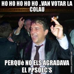 HO HO HO HO HO ..VAN VOTAR LA COLAU PERQUè NO ELS AGRADAVA EL PPSOEC'S