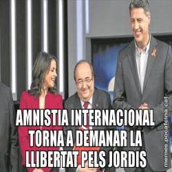 AMNISTIA INTERNACIONAL TORNA A DEMANAR LA LLIBERTAT PELS JORDIS