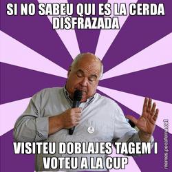 SI NO SABEU QUI ES LA CERDA DISFRAZADA VISITEU DOBLAJES TAGEM I VOTEU A LA CUP