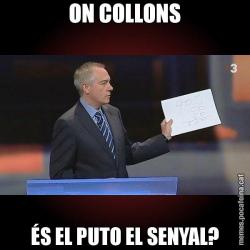 ON COLLONS ÉS EL PUTO EL SENYAL?