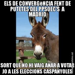 ELS DE CONVERGèNCIA FENT DE PUTETES DEL PPSOEC'S  A MADRID SORT QUE NO HI VAIG ANAR A VOTAR JO A LES ELECCIONS CASPANYOLES