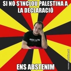 SI NO S'INCLOU PALESTINA A LA DECLARACIÓ ENS ABSTENIM
