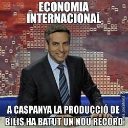 ECONOMIA INTERNACIONAL A CASPANYA LA PRODUCCIÓ DE BILIS HA BATUT UN NOU RECORD