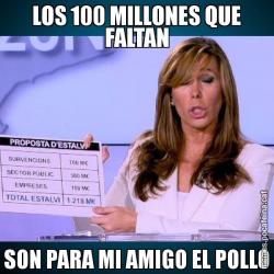 LOS 100 MILLONES QUE FALTAN SON PARA MI AMIGO EL POLLO