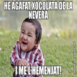 HE AGAFAT XOCOLATA DE LA NEVERA I ME L'HEMENJAT!