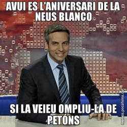 AVUI ES L'ANIVERSARI DE LA NEUS BLANCO SI LA VEIEU OMPLIU-LA DE PETÓNS