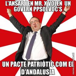 L'ANSAR I EN MR. X VOLEN  UN GOVERN PPSOEVOC'S UN PACTE PATRIÒTIC COM EL D'ANDALUSIA