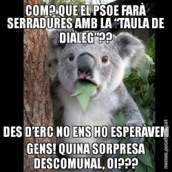 COM? QUE EL PSOE FARÀ SERRADURES AMB LA “TAULA DE DIÀLEG”?? DES D’ERC NO ENS HO ESPERÀVEM GENS! QUINA SORPRESA DESCOMUNAL, OI???