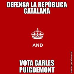 DEFENSA LA REPÚBLICA CATALANA VOTA CARLES PUIGDEMONT