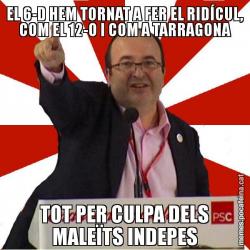EL 6-D HEM TORNAT A FER EL RIDÍCUL, COM EL 12-O I COM A TARRAGONA TOT PER CULPA DELS MALEÏTS INDEPES