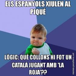 ELS ESPANYOLS XIULEN AL PIQUÉ LÒGIC: QUÈ COLLONS HI FOT UN CATALÀ JUGANT AMB 'LA ROJA'??