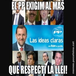 EL PP EXIGIM AL MAS QUE RESPECTI LA LLEI!
